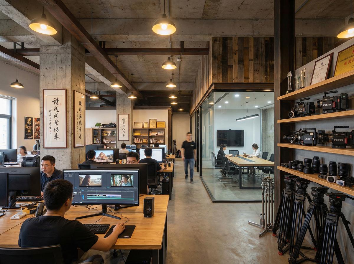 偷拍影视传媒公司办公室